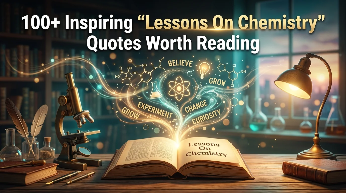 Inspiring "Lessons On Chemistry Quotes Worth Reading